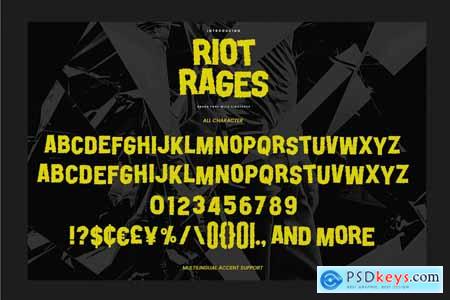 Riot Rages - Brush Font With Ligatures