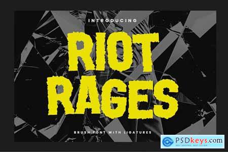 Riot Rages - Brush Font With Ligatures