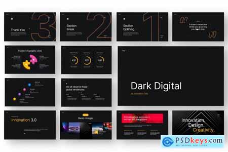 Dark Digital - Business PowerPoint Template