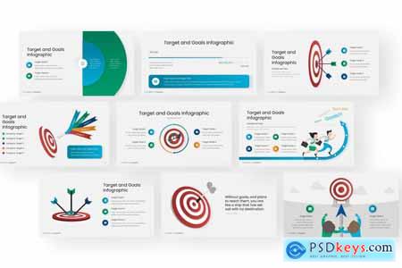 Goals Target infographics PowerPoint