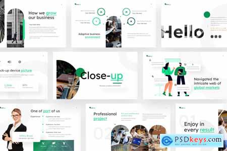 Close-up - Business PowerPoint Template