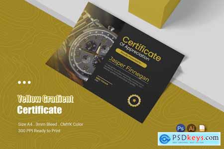 Yellow Gradient - Certificate