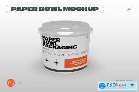 Paper Bowl Packaging Mockup