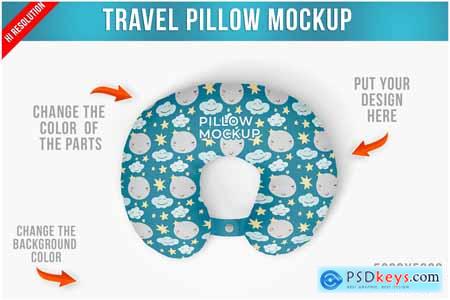 Travel Pillow Mockup
