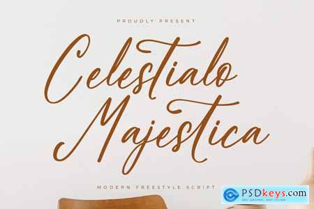 Celestialo Majestica Modern Freestyle Script