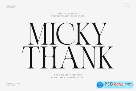 Micky Thanks Elegant Serif Font Typeface