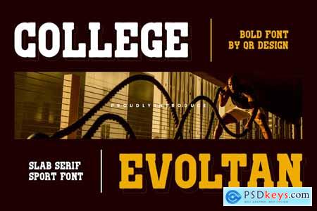 College Evoltan - Sport Slab Serif Font