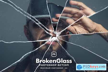 Broken Glass Photoshop Action
