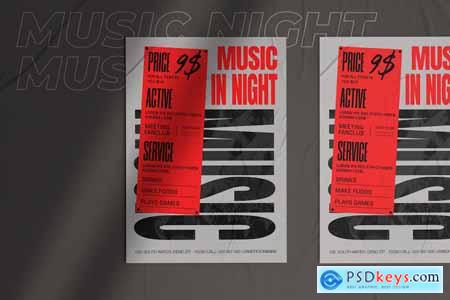 Club Night Music Poster