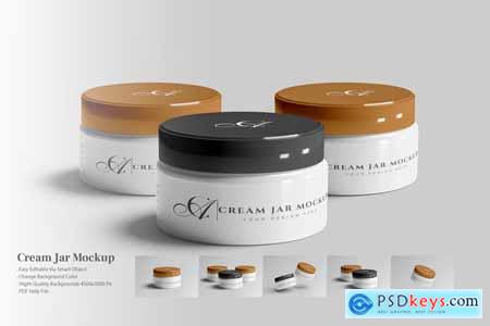 Glossy Cream Jar Mockup