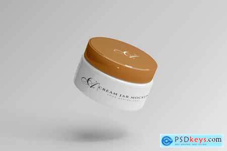 Glossy Cream Jar Mockup