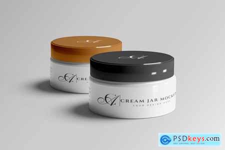 Glossy Cream Jar Mockup