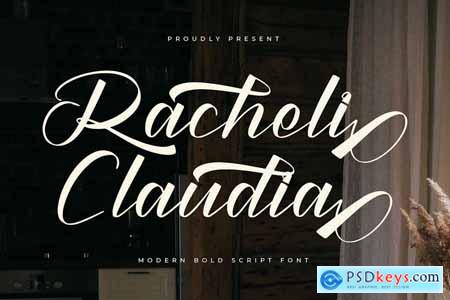 Racheli Claudia Modern Bold Script Font