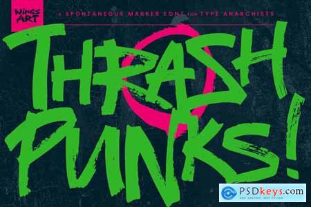 Thrash Punks A Spontaneous Marker Font