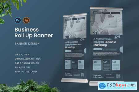 Business Marketing Roll Up Banner