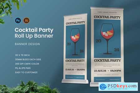 Cocktail Party Roll Up Banner
