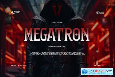 Megatron - Modern Serif Film Font