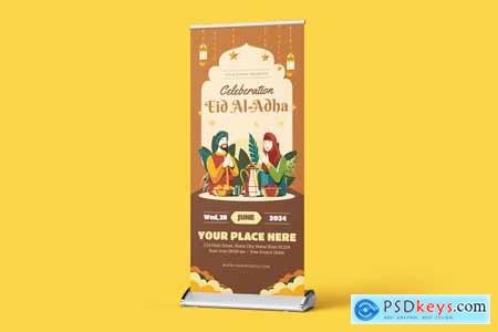 Eid Al-Adha Celebration Roll Up Banner
