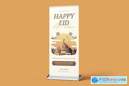 Happy Eid Al-adha Roll Up Banner