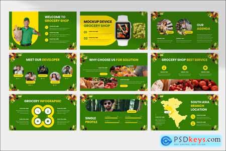 Green Nature Grocery Shop Presentation Template