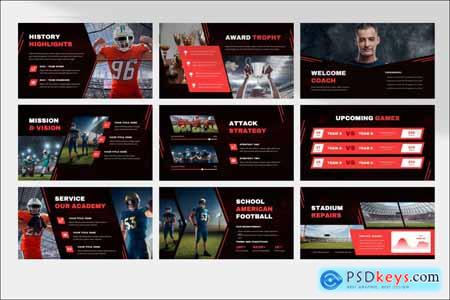 Dark Modern Football Team Presentation Template