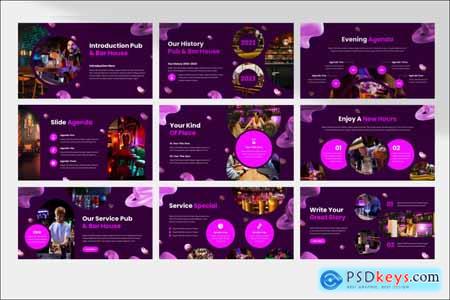 Dark Futuristic Pub & Bar Presentation Template