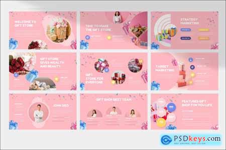 Pinkish Gift Store Presentation Template