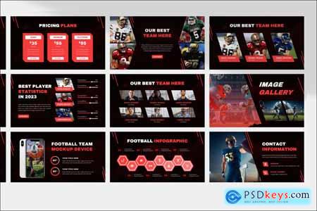 Dark Modern Football Team Presentation Template