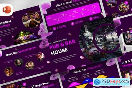 Dark Futuristic Pub & Bar Presentation Template