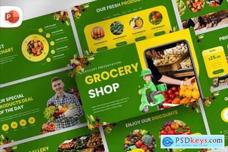 Green Nature Grocery Shop Presentation Template