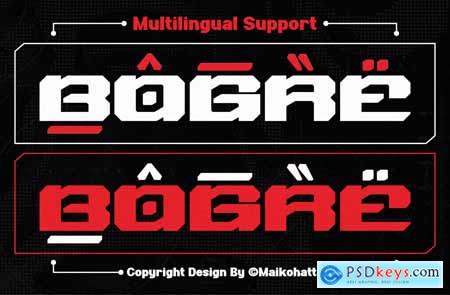 Bogre - Modern Techno Font