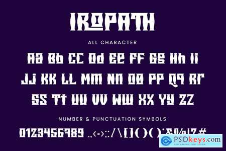 Iropath - Psychedelic Typeface Font