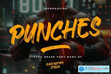 Punches Strong Brush Font