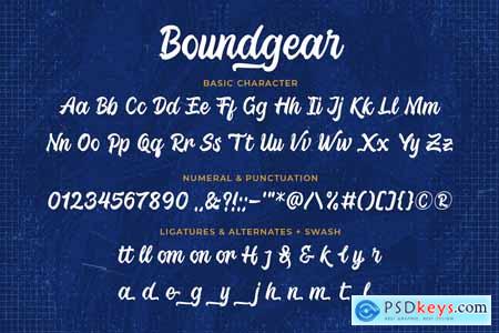 Boundgear - Calligraphy Brush Font