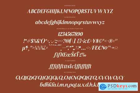 Mocha Dahlia Modern Serif Font