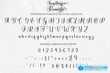 Snapdragon Romantic - Florish Script Font
