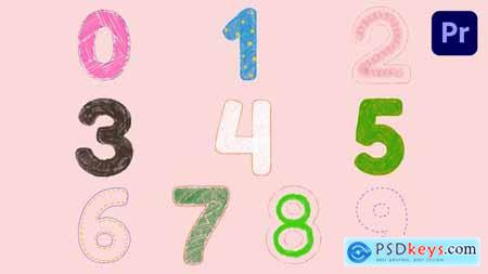 Hand Drawn Numbers Premiere Pro 52370981