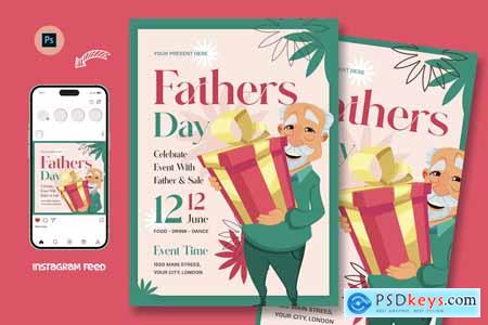 Virginia Fathers Day Flyer Design Template