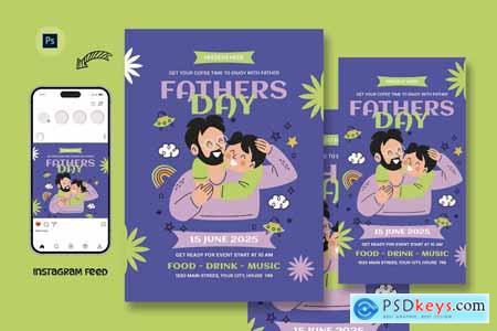 Sprinkle Fathers Day Flyer Design Template