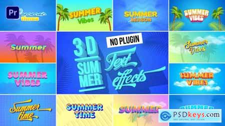 3D Summer Text Effects 52439245