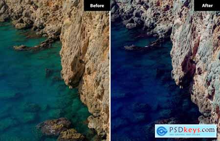 6 Ocean Blue Lightroom and Photoshop Presets