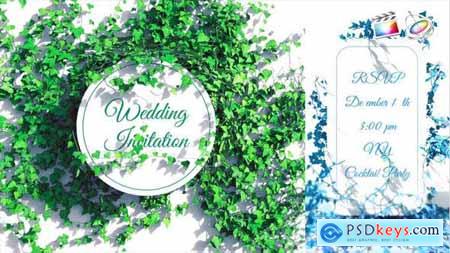 Botanical Leaves Wedding Invitation 52026185