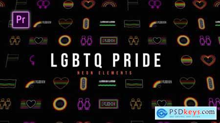 LGBTQ Pride Neon Elements 52577537 