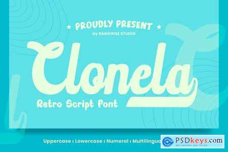 Clonela - Retro Script Font
