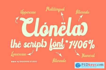Clonela - Retro Script Font