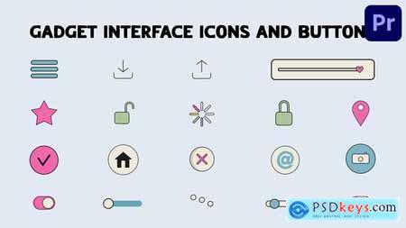 Gadget Interface Icons And Buttons for Premiere Pro 52508608