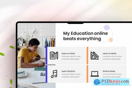 Modern Online Education Presentation Template