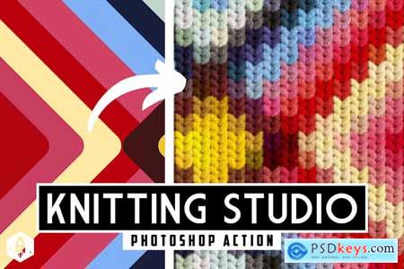 Knitting Studio - Knitted Effect Photoshop Action