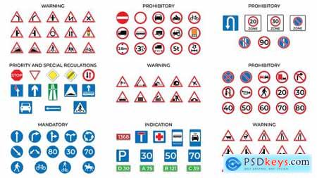 Animated Road Signs 52685972