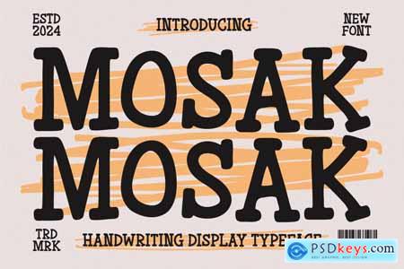 Mosak - Handwriting Display Typeface